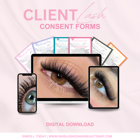DIGITAL EYELASH EXTENSION CLIENT CONSENT FORMS | editable